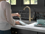 Delta Essa Essa Single Handle Pull-Down Bar / Prep Faucet in Champagne Bronze - 9913-CZ-DST