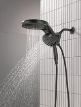 Delta Universal Showering Componentssetting Hydrorain With Proclean in Matte Black - 56000-BL25