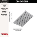 Delta Universal Showering Components Single-Setting Metal Raincan Shower Head in Chrome - 52159-25