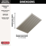 Delta Universal Showering Components Single-Setting Metal Raincan Shower Head in Stainless - 52159-SS25