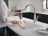 Delta Lenta Single-Handle Pull-Down Kitchen Faucet in Spotshield Stainless - 19802Z-SP-DST