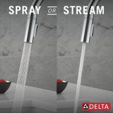 Delta Nicoli Single Handle Pull-Down Kitchen Faucet in Chrome - 19867LF