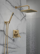 Delta Modern Monitor Series Shower With Raincan, Hand Shower & Rough Valve in Champagne Bronze - 342701-CZ