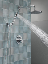 Delta Modern Monitor Series Shower With Raincan, Hand Shower & Rough Valve in Chrome - 342702