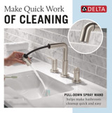 Delta Nicoli Two Handle Widespread Pull-Down Bathroom Faucet in Stainless - 35849LF-SSPD