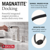 Delta Nicoli Two Handle Widespread Pull-Down Bathroom Faucet in Stainless - 35849LF-SSPD