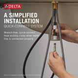 Delta Nicoli Two Handle Widespread Pull-Down Bathroom Faucet in Stainless - 35849LF-SSPD