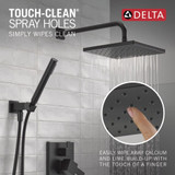 Delta Modern Monitor Series Shower With Raincan, Hand Shower & Rough Valve in Matte Black - 342701-BL