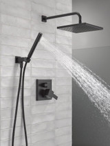 Delta Modern Monitor Series Shower With Raincan, Hand Shower & Rough Valve in Matte Black - 342701-BL