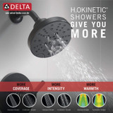 Delta Nicoli Monitor Series H2Okinetic Tub And Shower in Matte Black - 144749-BL