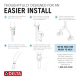 Delta Albion Single Handle Bathroom Faucet in Matte Black - 15855LF-BL