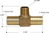 Merrill 1 in. x 1 in. x 3/4 in. Bronze Hydrant Tee - RBHTNL7510