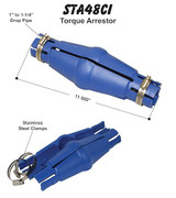 Merrill 11-3/4 in. Torque Arrestor with Clamps for 4-8 in. Wells - STA48CI