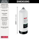 Delta Clarifi Reverse Osmosis Water Filter Replacement Cartridge - DWQ300102