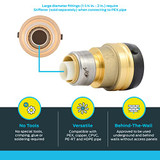 Sharkbite 1-1/2 in. x 1 in. Push-to-Connect Reducing Coupling Fitting in Brass - UXL014128