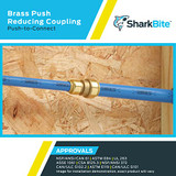 Sharkbite 1-1/2 in. x 1 in. Push-to-Connect Reducing Coupling Fitting in Brass - UXL014128
