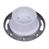 Oatey Closet Flange with Stainless Ring, 3" or 4" PVC in White - 43613 - 25 pack