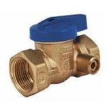 Legend Valve 1/2" T-3100 Gas Valve with Side Tap in Forged Brass - 102-513