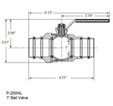 Legend Valve 1" P-200NL LegendPress Forged No Lead Ball Valve in Brass - 101-005NL