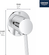 Grohe 29108EN1 Concetto 1-Handle 2-Way Diverter Valve Only Trim Kit in Brushed Nickel (Valve Sold Separately) Brushed Nickel