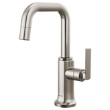 Brizo Kintsu Beverage Faucet with Square Spout in Lumicoat Stainless - 61307LF-C-SS-L