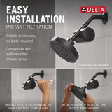 Delta Clarifi Standard Shower Filter Attachment in Matte Black - 7SF100-BL