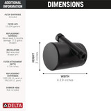 Delta Clarifi Standard Shower Filter Attachment in Matte Black - 7SF100-BL