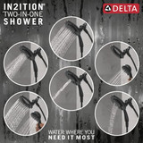 Delta Clarifi Shower Filter Attachment with 4-Setting In2ition in Matte Black - 7SF110BBL