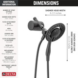 Delta Clarifi Shower Filter Attachment with 4-Setting In2ition in Matte Black - 7SF110BBL