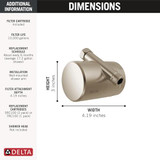 Delta Clarifi Standard Shower Filter Attachment in Spotshield Brushed Nickel - 7SF100-SN