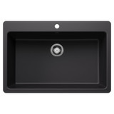 Blanco Liven 33" Super Single Bowl Dual Mount Sink in Coal Black - 443194