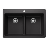 Blanco Liven Equal Double Low Divide Dual Mount Sink in Anthracite - 443203