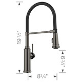 Blanco Semi-Pro Faucet 1.5 GPM in Satin Dark Steel - 443264