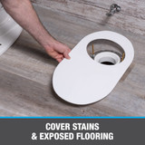 Oatey Round Nose Toilet Base Plate for Floor Sealing in White - 31259