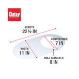 Oatey Round Nose Toilet Base Plate for Floor Sealing in White - 31259