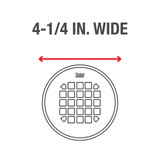 Oatey 4-1/4 in. Snap-Tight Shower Strainer in Satin Nickel - 42018