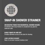 Oatey 4-1/4 in. Snap-Tight Shower Strainer in Satin Nickel - 42018