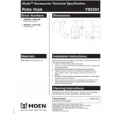 Moen Wall-Mount Robe Hook - YB2303BN