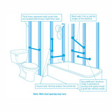 Moen Concealed Mount Grab Bar 16 Inch - R8916