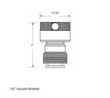 Cash Acme 19600-0000LF Vacuum Breaker 3/4 Inch Lead Free Brass