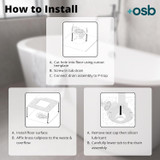 OS&B Universal PVC Island Drain Freestanding Tub Drain Rough-In - ITD5135