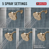 Delta Nicoli Monitor 14 Series H2Okinetic Shower Trim in Champagne Bronze - 142749-CZ