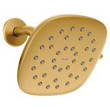 Moen Verso Eco Performance Infiniti Dial Square Rain Shower Head 7 Inch Diameter Spray Head in Brushed Gold - 220R5EPBG