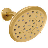 Moen Verso Eco Performance Infiniti Dial Round Rain Shower Head 7 Inch Diameter Spray Head in Brushed Gold - 220R7EPBG