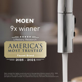 Moen One Function 6 3/4 Inch Wide Diameter Rain Showerhead with Immersion Rainshower Technology in Brushed Nickel - S178BN