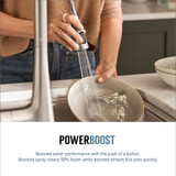 Moen Belfield Stainless Kitchen Faucet Modern Spring Kitchen Faucet with Power Boost Pre Rinse One Handle Easy Installation Spot Resist Finish in Spot Resist Stainless - 5927SRS