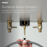 Moen Gibson Two Handle High Arc Widespread Bathroom Sink Faucet for 3 Hole Setups with Valve Included in Chrome - TV6142