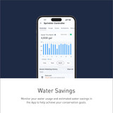 Moen 16 Zone Smart Sprinkler Controller Wi Fi Connectible Smart Irrigation System with Automatic Water Timer in Blue - WICNT016G1USA