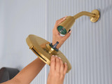 Moen Verso Adjustable 9" Diameter Spray Head Rainshower in Brushed Gold - 220R3BG