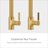 Moen Tenon One Handle Modern Bar Pulldown Faucet in Brushed Gold - S64001BG
